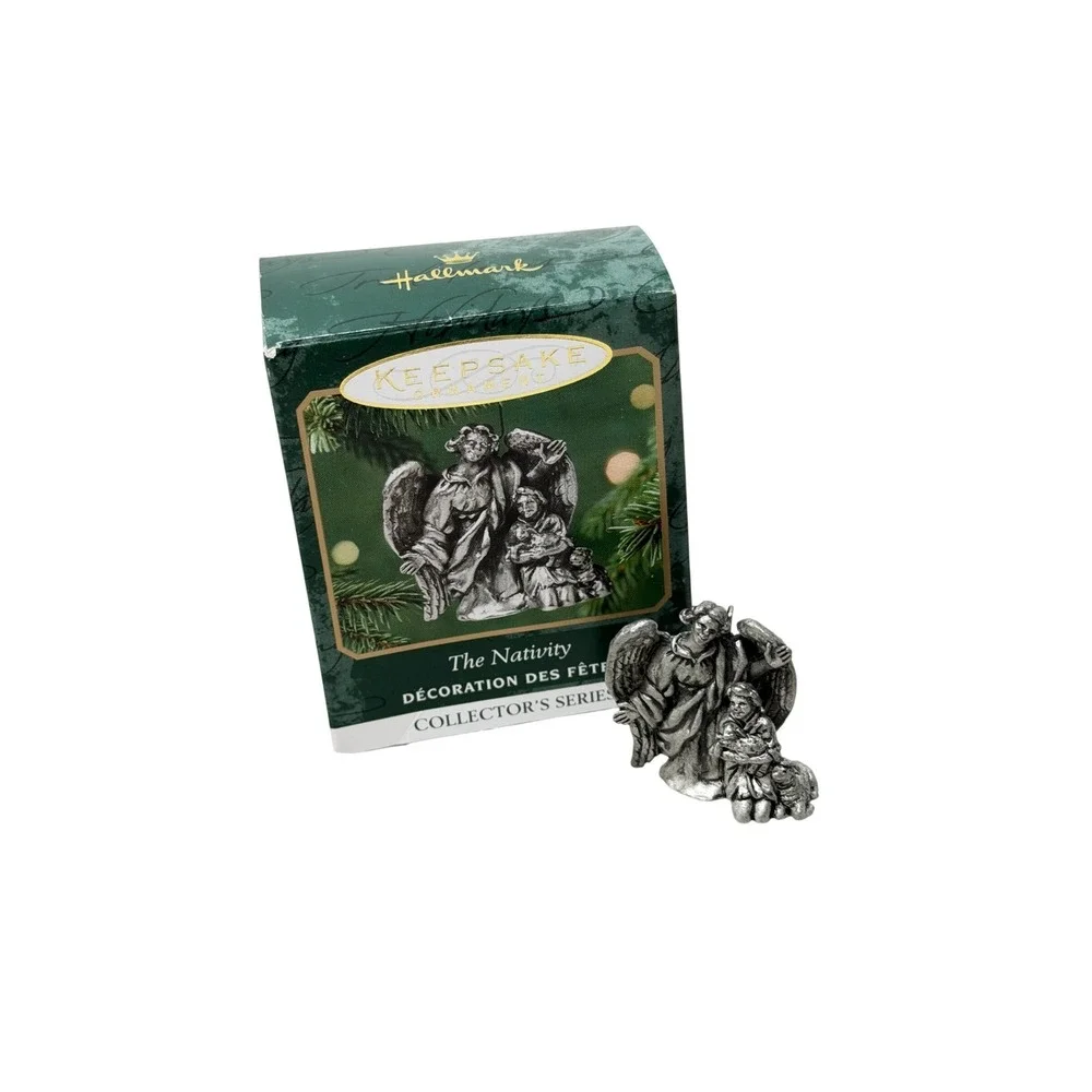 Hallmark Keepsake Ornament The Nativity Pewter Miniature 2001 Collector